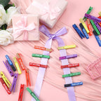 Kigeli 30 Pcs Spirit Clips Cheer Pins Cheerleader Gifts Clothes Pins for Backpacks Competition Glittered for Team Cheer Gifts Stuff Supplies Party Favors Accessories Bulk(Multicolor,Shiny)