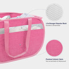 Collapsible Laundry Baskets, Foldable Tear Proof Pop Up Hamper with Reinforced Carry Handles, Durable Laundry Hamper for Home, Laundry, Bathroom, Dorm or Travel (Pink)
