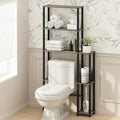 Furinno Turn-N-Tube Over The Toilet Storage, 5-Shelf Over The Toilet Organizer, Freestanding Space Saver Bathroom Shelf, for Bathroom Organizers and Storage, Grey Oak