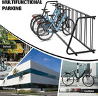 Commercial Floor Bike Rack Stand Dual Sided Outdoor Parking Rack 10 Holders Capacity Bike Storage Holder Fits 12-29in Tires for Front Yards Stores Schools Storefronts Workplace