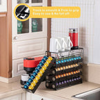 FlagShip for Nespresso Pod Holder Drawer Large Mullti Tier Coffee Pod Holder Vertuo (5 Tier (100Pods))