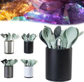 Utensil Holder For Kitchen Counter Organizer Extra Large Silverware Caddy Cooking Utensil Stainless Steel Rotating Kitchen Storage 3 Compartment Flatware Spoon Spatula