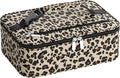 Small Lunch Box Insulated Lunch Bag for Women Men, Bento Kids Lunch Box, Compact Portable Thermal Meal Cooler Bags with Buckle Handle for Work & School, Leopard Print 5L
