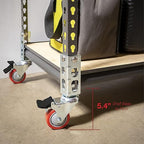 4pc - Storage Rack Caster Wheels (Adapts to Boltless Self Locking Shelving Racks) (3" (500 lb. Max Total Capacity))