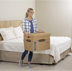Bankers Box Classic Moving Box 10 Pack Kit, Reinforced Handles, Tape-Free Assembly, Box with Lid, 8 Small and 2 Medium Boxes (8816901)