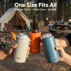 DUALIE 3 in 1 Insulated Can Cooler - 15+ Colors - Universal Size for 12 oz Cans, Slim Cans, and Bottles