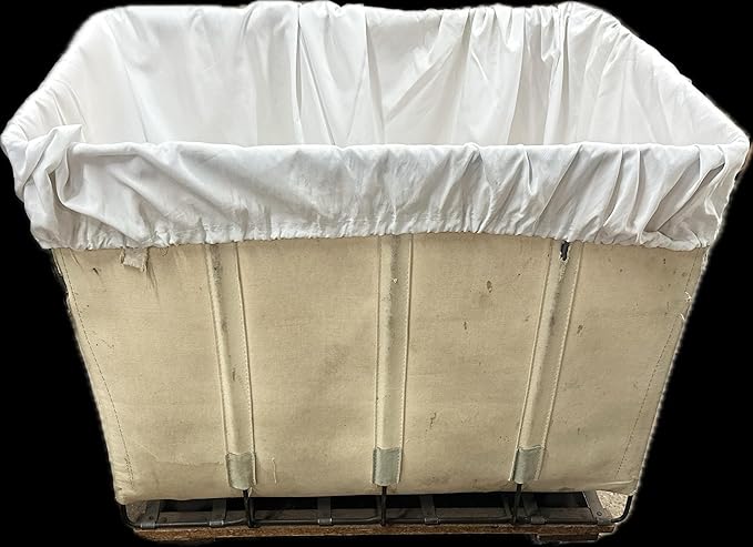 HG Maybeck Co. Hamper Basket Liner - 200D Nylon - Colors Available White & Blue. Size 20 Bushel - (32"x48"x30")