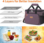 Lifewit Medium Lunch Bag Insulated Lunch Box Soft Cooler Cooling Tote for Adult Men Women, Purple 12-Can (9L)