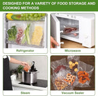 Moretoes Vacuum Sealer Bags for Food, 6 Pack 3 Rolls 11" x 20' and 3 Rolls 8" x 20' Food Saver Bags, Commercial Grade Bag Rolls, BPA Free, Customized Size Bag for Sous Vide Cooking or Meal Prep