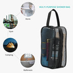 Mesh Shower Caddy Bag for Bathroom Gym Camping Portable Travel Mesh Toiletry Bag for Women Men