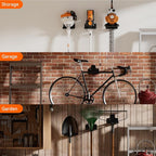 Garage Organization Storage Trimmer Rack, Garden Power Tool Hanger for Grass Trimmer, Hedge Trimmer, Garden Tools, Heavy Duty Weed Whackers Holder Wall Mounted Tool Organizer, 2 Packs