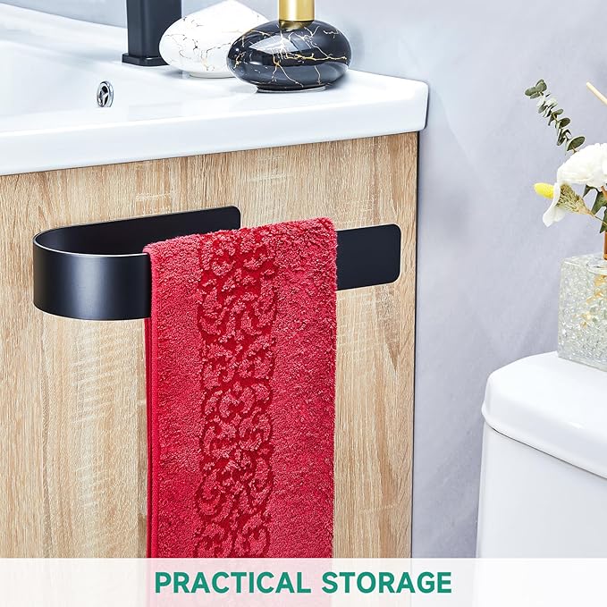 Toilet Paper Storage Wall Mount, Over The Tank Extra Toilet Paper Holder for 3 Rolls Tissue, Metal Tissue Roll Storage Stand for Bathroom, RV Adhesive Loo Roll Holder (Black)