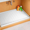 Jin&Bao Waterproof Under Sink Mat 31" x 19", Thick Silicone Mat Cabinet Protector for Kitchen and Bathroom, Shelf Liner, Home Organizer and Storage, Multipurpose Tray for Gadgets and Essentials