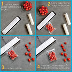 Houseables Vacuum Sealer Bags for Food, Vacuum Seal Bags, Food Saver Rolls 11 Inch, 50FT, 2 Pack, Large, Sealer Rolls, Sous Vide, Vac Airtight Storage, Vaccum Sealed, Store a Meal, Microwave & Freezer