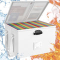 Fireproof Document Box File Organizer - Waterproof Locking Filing Portable Storage Box with Handle for Hanging Letter/Legal Folder Important Document