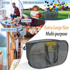 Extra Large Mesh Pop Up Laundry Hamper 2 Pack,100L Collapsible Laundry Baskets, Dirty Clothes Hamper with Reinforced Handles, Folding Hampers for Travel, Nursery, Dorm or Home. Black