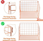 Lavatino 4-Tier Desk Paper Letter Tray Organizer for Desk Accessories & Workspace Organizers with Drawer and 2 Pen Holder for Home, School, Office Supplies Storage (Rose Gold)