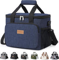 Lifewit Medium Lunch Bag, Insulated Lunch Box, Soft Cooler Cooling Tote for Adult Men Women, Dark Blue 12-Can (9L)