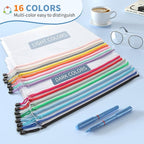 Umriox 32PCS Mesh Zipper Pouch, Zipper Bags for Organizing, A4, Letter Size, Storage Bags for Board Game, Puzzles, School Office Supplies
