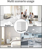 3-Drawer Mobile File Cabinets Rolling, Vertical Metal Filing Cabinet for Legal & Letter File Anti-tilt Design with Lock Under Desk Office Drawers Fully Assembled (White)