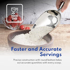 New Star Foodservice 1028539 Stainless Steel Bar Ice Flour Utility Scoop, 24-Ounce
