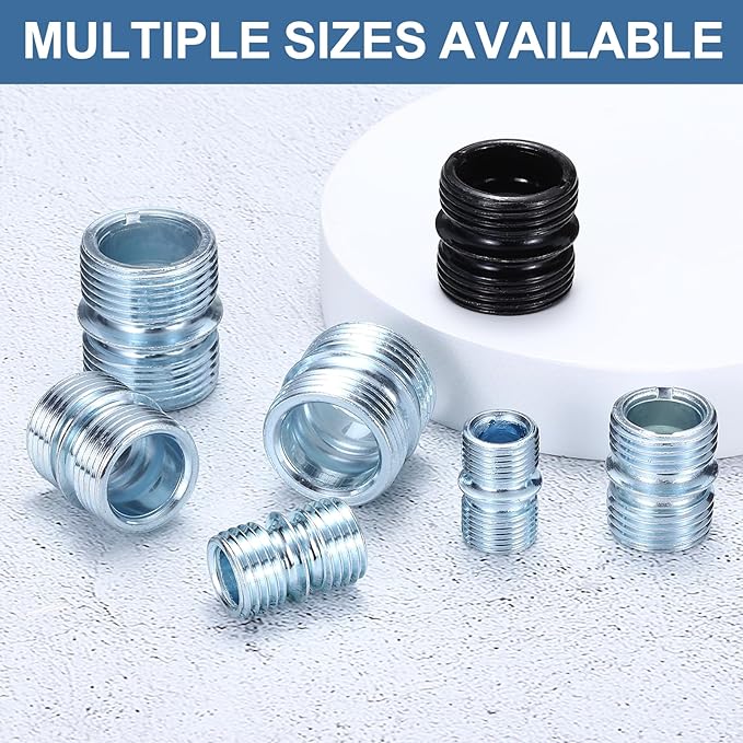 uxcell 8Pcs Metal Rack Connector, 0.87" x 0.63" Wire Shelving Poles Coarse Thread Connector Shelf Holder Connection for Storage Shelf Wire Shelving Unit Replacement Parts, Silver