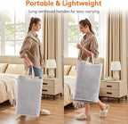 Lifewit 1 Pack Laundry Basket 80L Each, Collapsible Clothes Hamper with Reinforced Handles, Freestanding Waterproof Design for Bedroom and Laundry Room, Grey 80L Total