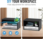 Wood Desk Organizer, 3 Tier Paper Tray Organizer for Desk with Adjustable Storage Shelves, Printer Stand Desktop File Organization Paper Sorter Mail Holder for Office Home Classroom, Black