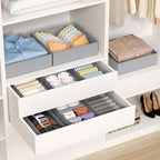 DIMJ Drawer Organizer Clothes - 20 Pack Closet Drawer Organizer Bins for Baby Clothes Storage, Fabric Dresser Organizer for Nursery Bedroom, Foldable Small Drawer Dividers for Underwear Socks