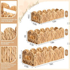 3Pack Toilet Paper Basket for Organizing Scalloped Edge Wicker Basket with Handles Toilet Tank Paper Holder Storage for Bathroom Bedroom Countertop Shelf Decor(Natural Color,Water Hyacinth)