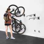 StoreYourBoard SwivelStow Bike Rack Garage Storage Rack 4 Pack - 4 Mountain Bike Bike Wall Mounts - Heavy Duty Bike Hanger - No-Lift Bike Rack Garage Storage Rack - Holds 70 lb Capacity