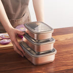 Stainless Steel Lunch Box Adult| Meal Prep| Food Storage| Stainless Steel Lunch Containers with clear Silicone Lids| Leak Resistant|20,30, 40 OZ| Bento Box | Metal lunch Box |Lunchbox | Bentobox