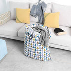 SWISSELITE Laundry Bag with Handle and Drawstring, Large Heavy Duty Laundry Bag, 28 x 40 Inches Travel Dirty Clothes Bag for Laundromat and Household
