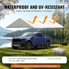 VEVOR 10x20' Canopy Replacement Cover Heavy Duty, Carport Garage Top Tent Shelter Tarp Waterproof & UV Protected, Easy Installation with 40 Free Ball Bungeess(Only Cover, Frame Not Include)