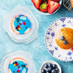 150 Pack Individual Cupcake Containers Plastic Cupcake Boxes Cupcake Holders Stackable Deep Dome Cupcake Carrier