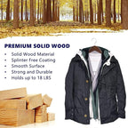 Amber Home 20 Pack Vintage Wooden Coat Hangers, Walunt Wood Suit Hangers with Non Slip Pant Bar, Clothes Hangers for Shirts, Jackets, Dress, Pant (Retro, 20)