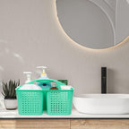 Tiawudi Portable Shower Caddy, Caddy Organizer with Handle, Plastic Shower Basket Hold Soap, Shampoo, Hair Supplies and Beauty Products, Cleaning Supplies Organizer for Home, Dorm, Shelf and Cabinet