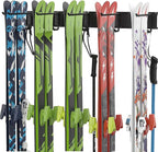 32 inch Ski Rack, Wall Mounted Ski Storage for Garage Storage Snowboard Organizer System, 10 Pairs of Skis Holder Hangers for Home Shed, Holds Up to 300lbs