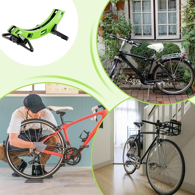 Bike Floor Stand - Adjustable Indoor Bike Display for Home | Scooter and Bicycle Parking Holder, Metal Construction, Space Saving Design, Ideal for Garage, Apartment or Workshop Storage