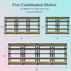 Heavy Duty Garage Storage Shelves 2 Pack, 2000 Lbs Capacity, 5-Tier Adjustable Storage Shelving Unit, 30"L x 12" W x 60"H Metal Shelving Racks for Kitchen Pantry Basement Bathroom Laundry