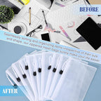 Jetec 32 Pcs Mesh Zipper Bags Toy Storage Bikini Organizer Bag Bolsas Para Guardar Trajes De Bano Waterproof Zipper Reusable Pouch Puzzle Multipurpose for Storage Office(White,7.5 x 5 Inch)