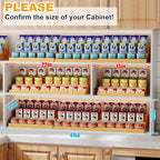 Extra-Long Expandable Bamboo Can Rack for Pantry – 3-Tier Adjustable Pantry Can Organizer, Large Capacity Holds up to 45 Cans, Pantry Shelf & Countertop Storage (Patent Pending)