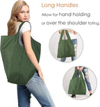 BeeGreen Green Reusable Grocery Bags Wholesale Moss Green Reusable Kitchen Bags Bulk Foldable-Machine Washable with Zipper Storage Pouch 50 Packs