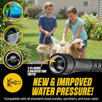 Bionic Steel 25 Ft Metal Garden Hose with Nozzle, 25Ft x 5/8 In. Premium 304 Stainless Steel Metal Water Hose, Flexible Non Kinking, Lightweight, Heavy Duty, for Yard, Outdoor