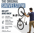 StoreYourBoard SwivelStow Bike Rack Garage Storage Rack 1 Pack - 1 Road & Gravel Bike Wall Mounts - Heavy Duty Bike Hanger - No-Lift Bike Rack Garage Storage Rack - Holds 70 lb Capacity