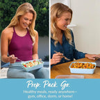 Bentgo Prep - 20-Piece 1-Compartment Reusable Meal Prep Containers with Lids, PFAS & BPA Free Materials, Durable, Microwave, Freezer, & Dishwasher Safe To Go Food Storage (Sky)