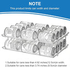 cjc 2 Pack 3 Sets 2 Tiers Clear Can Organizer for Pantry, Holds 48 Cans Stackable Can Organizer for Fridge, Soda Pantry Organizers and Storage Auto-Rolling & Free Combination for Kitchen Cabinet