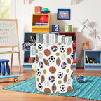 LANGYASHAN Laundry Basket Canvas Fabric Collapsible Organizer Basket for Storage Bin Toy Bins Gift Baskets Bedroom Clothes Children Nursery Hamper (Colorful Balls)