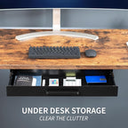 VIVO 22 inch Under Desk Slide Out Storage Organizer, Pull Handle Drawer, Black, DESK-DR22H-B