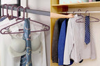 Plastic Hangers 50 Pack, Light Weight Durable Clothes Hangers with Hooks Standard Size G-Shape&Non-Slip Coat Hangers for Everyday Use (Purple)